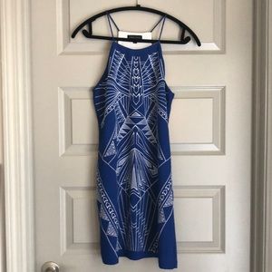 Jealous Tomato Blue Geometric Dress